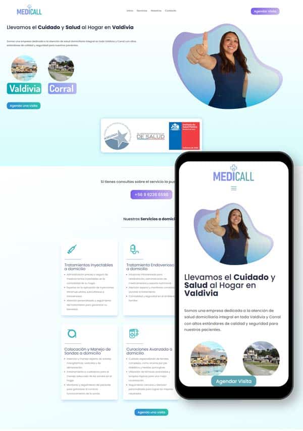 Diseño y desarrollo de sitio web para servicios de salud en terreno